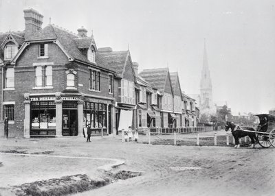 Hörn av Chase Side och Chase Green Avenue, ca 1890 svartvitt foto) av English Photographer