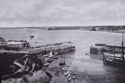 Cornwall: Newquay, the Harbour (s/v foto) av English Photographer