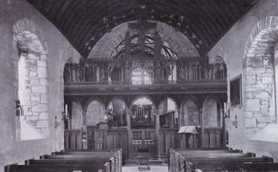 Cornwall: The Screen, St Crantock Church (s/v foto) av English Photographer