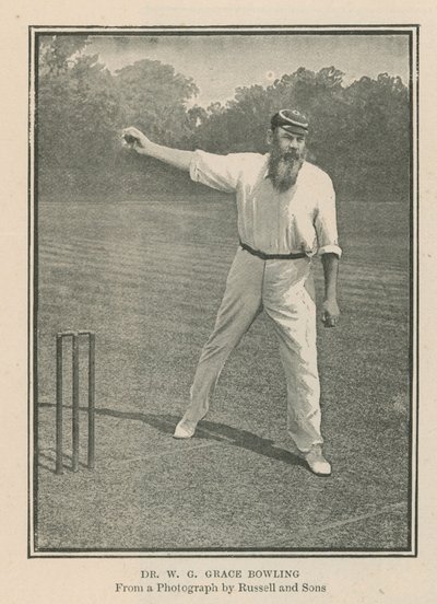 Cricketspelaren Dr W G Grace av English Photographer