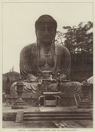 Daibutsu, den heliga Buddha, i Kamakura, Japan (s/v foto) av English Photographer