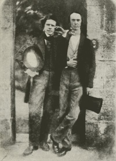 David Octavius Hill (vänster) och W B Johnstone, chef för Scotish National Gallery (s/v foto) av English Photographer