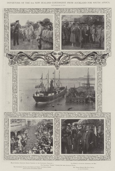 Avgång från den 8:e Nya Zeelands kontingent från Auckland till Sydafrika av English Photographer