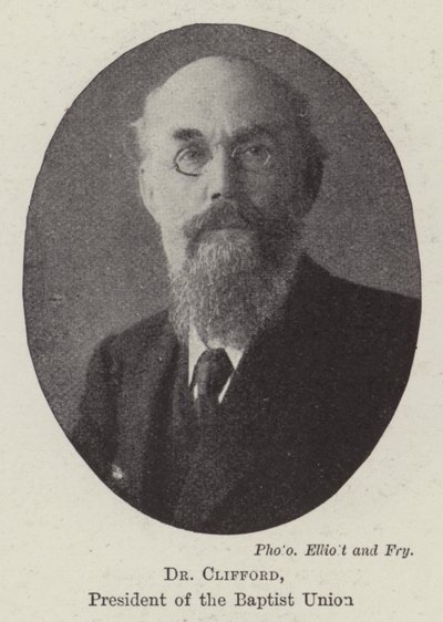 Dr Clifford, president för Baptistunionen av English Photographer