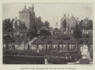 Drummond Castle, Perthshire, säte för Earl of Ancaster av English Photographer