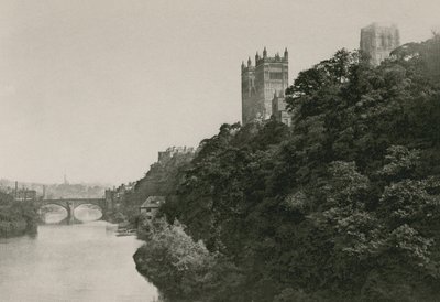 Durham Cathedral, från Prebend Bridge av English Photographer