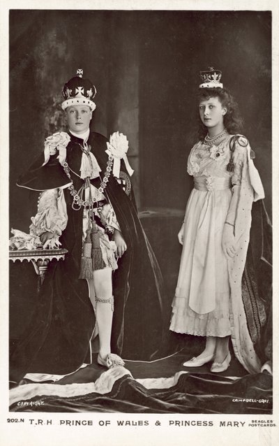 Edward, Prince of Wales och Mary, Princess Royal av English Photographer