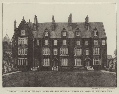 Elleray, Chatham Terrace, Ramsgate, huset där Montagu Williams dog av English Photographer