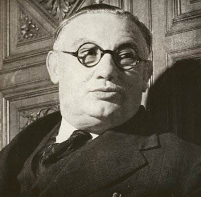 Ernest Bevin, porträtt, ca 1940 (svartvitt foto) av English Photographer