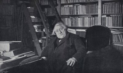 Ernest Renan i sin studie (s/v foto) av English Photographer