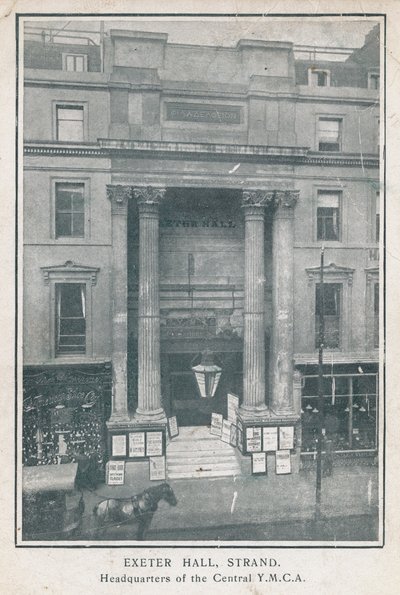 Exeter Hall, Strand, högkvarter för Central YMCA av English Photographer