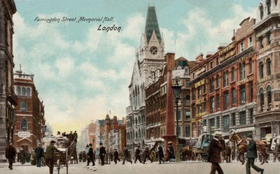 Farringdon Street, Memorial Hall, London (foto) av English Photographer