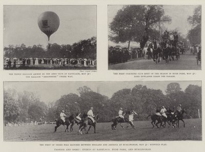 Mode och sport, evenemang i Ranelagh, Hyde Park och Hurlingham av English Photographer