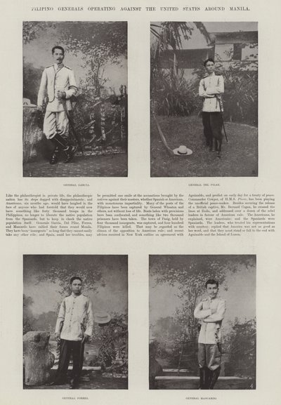Filippinska generaler som opererar mot USA runt Manila av English Photographer