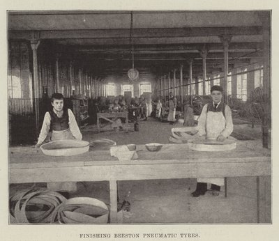 Efterbehandling av Beeston pneumatiska däck av English Photographer