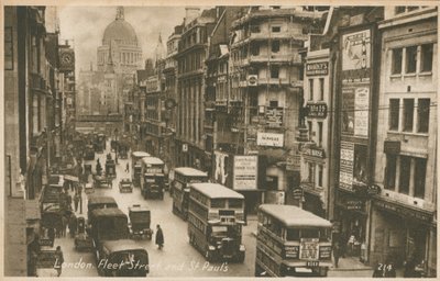 Fleet Street och St Pauls Cathedral, London av English Photographer