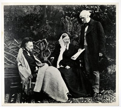 Florence Nightingale, Parthenope, Lady Verney och Sir Harry Verney på Claydon House av English Photographer