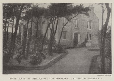 Forest House, herr Gladstones bostad under hans vistelse i Bournemouth av English Photographer