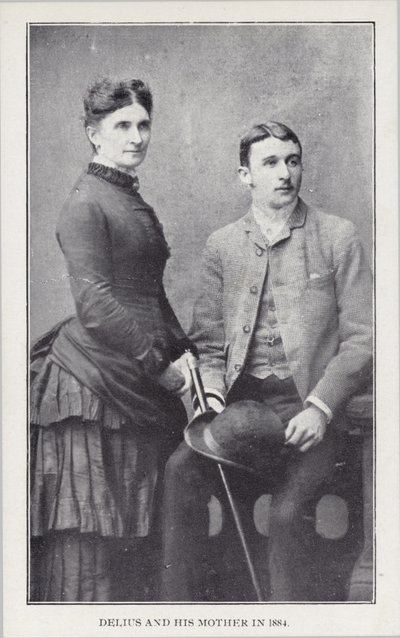Frederick Delius och hans mor 1884 av English Photographer