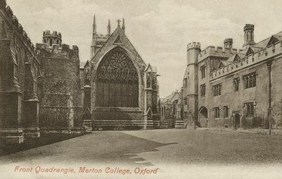 Front Quad, Merton College, Oxford, Oxfordshire (s/v foto) av English Photographer