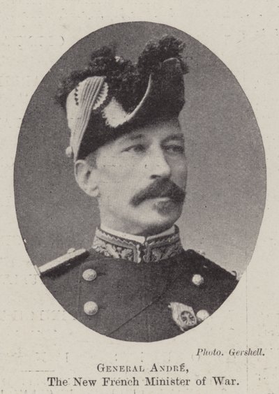 General Andre, den nye franske krigsministern av English Photographer