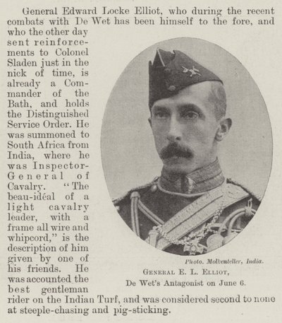 General E L Elliot, De Wets-antagonist den 6 juni av English Photographer