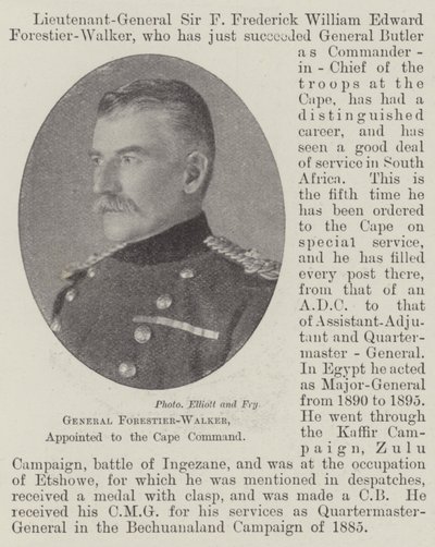 General Forestier-Walker, utsedd till Cape Command av English Photographer