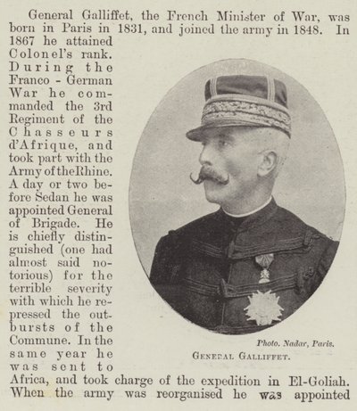 General Galliffet av English Photographer