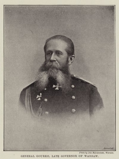 General Gourko, framliden guvernör i Warszawa av English Photographer