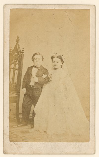 General Tom Thumb och hans fru av English Photographer