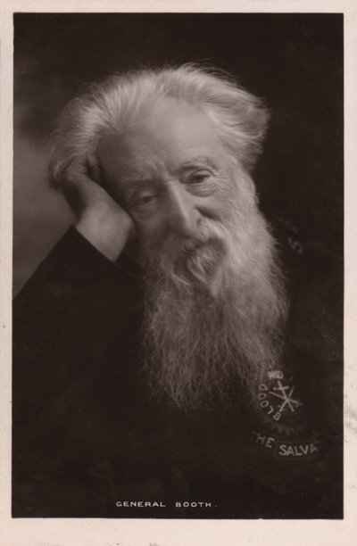 General William Booth, grundare av Frälsningsarmén (s/v-foto) av English Photographer