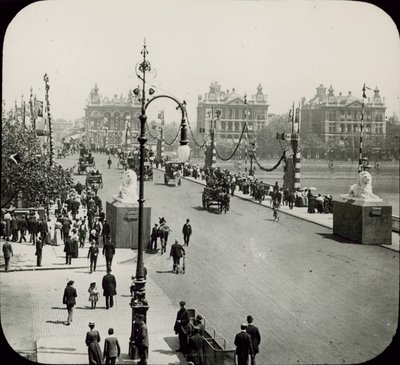 Allmän vy av Westminster Bridge av English Photographer