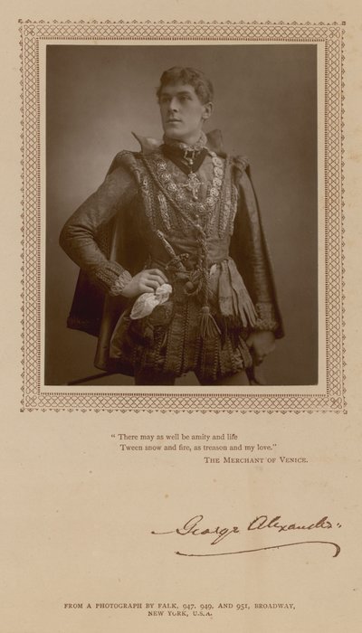 George Alexander, skådespelare av English Photographer