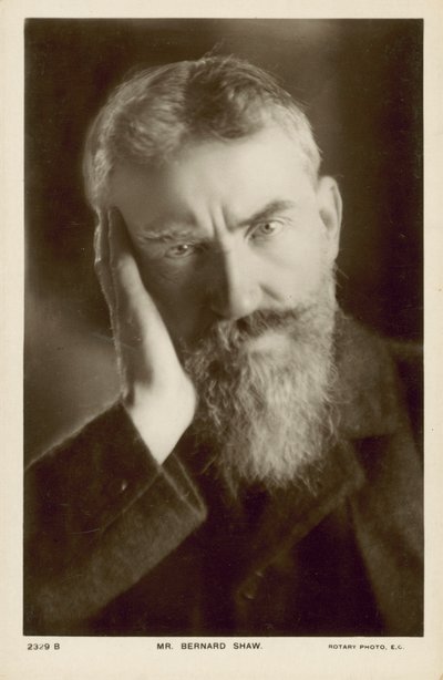 George Bernard Shaw, irländsk dramatiker (s/v-foto) av English Photographer