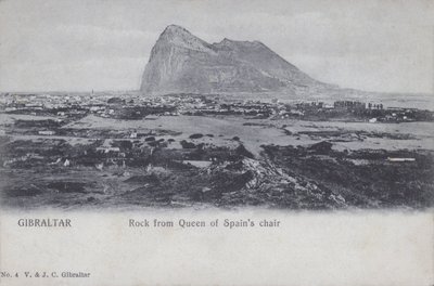 Gibraltar, Rock från Queen of Spains stol (s/v foto) av English Photographer