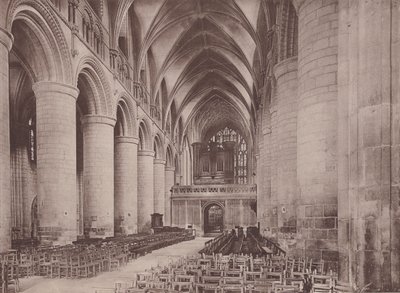 Gloucester: The Cathedral, Nave East (s/v foto) av English Photographer