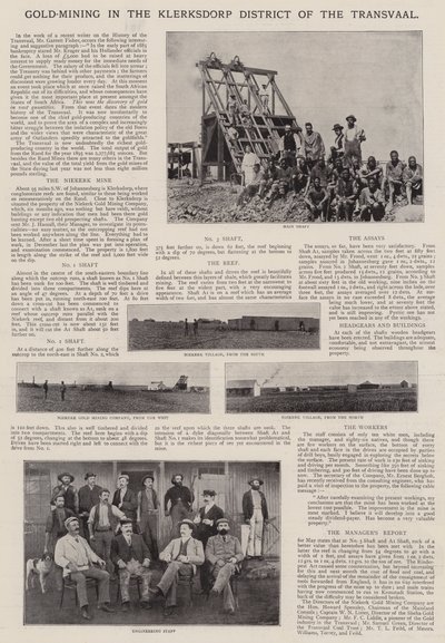 Guldbrytning i Klerksdorp-distriktet i Transvaal av English Photographer