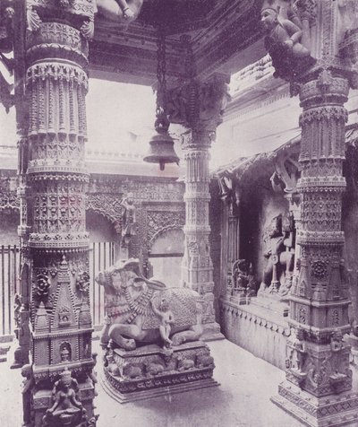Gosain-templet, Benares av English Photographer