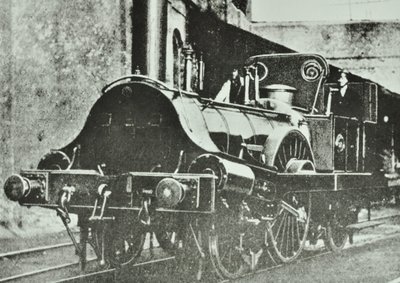 Great Eastern Railway (London och Blackwall-sektionen) Tanklokomotiv med en förare, 1860 av English Photographer