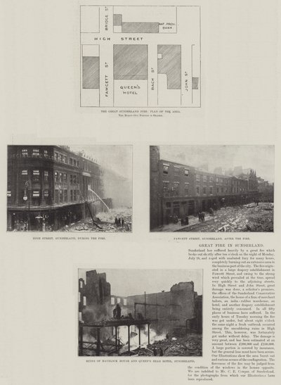 Stor brand i Sunderland av English Photographer