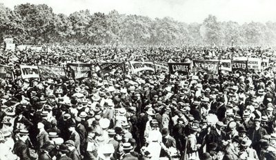 Great Votes for Women demonstration i Hyde Park, 21 juni 1908 av English Photographer