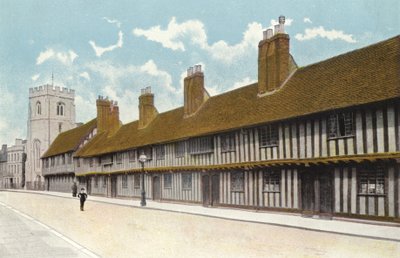 Guild Chapel, Grammar School och Alms Houses, Stratford-on-Avon av English Photographer