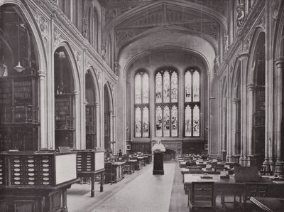 Guildhall Library, med byst av Chaucer av English Photographer