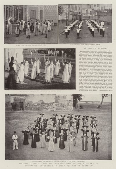 Gymnastikundervisning i Kairo för infödda egyptier av English Photographer