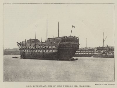 HMS Foudroyant, ett av Lord Nelsons gamla flaggskepp av English Photographer