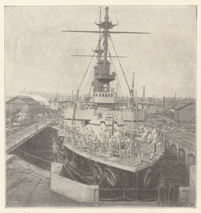 HMS Implacable, beställd av prins Louis av Battenberg av English Photographer