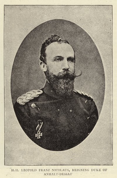H H Leopold Franz Nicolaus, regerande hertig av Anhalt-Dessau av English Photographer