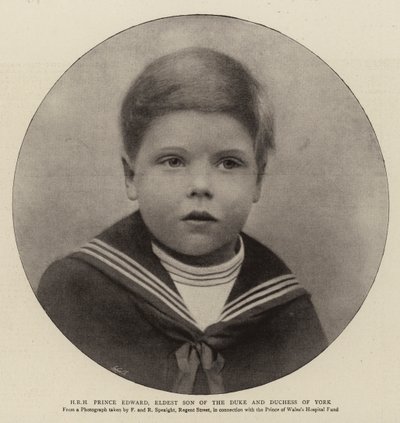 H R H Prins Edward, äldste son till hertigen och hertiginnan av York av English Photographer