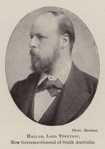 Hallam, Lord Tennyson, ny generalguvernör i södra Australien av English Photographer
