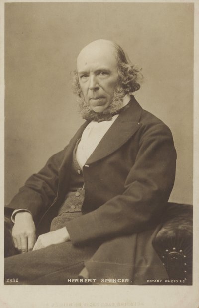 Herbert Spencer (1820-1903), engelsk filosof, politisk teoretiker, biolog och sociolog av English Photographer